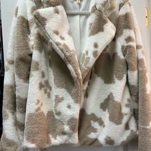 BiBi Cream and Brown Teddy Jacket